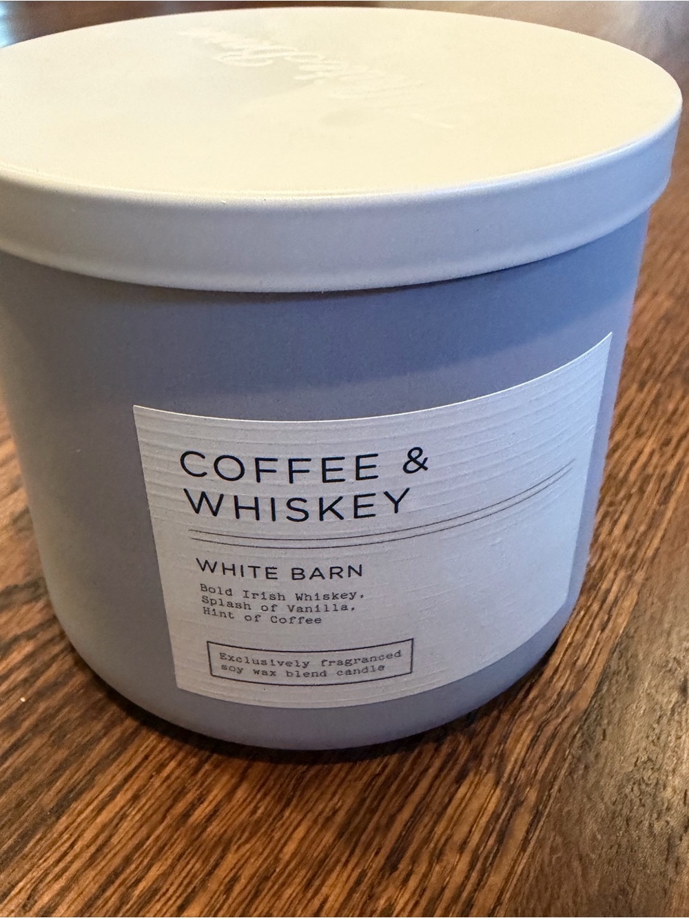 White Barn Coffee & Whiskey Candle - Light Gray and White